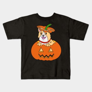 Happy Halloween Corgi Dog Lovers Novelty Gift Kids T-Shirt